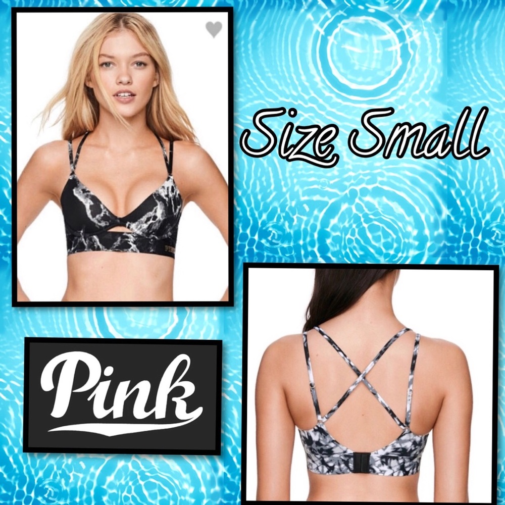 NWOT PINK Victoria’s Secret black bonded bra